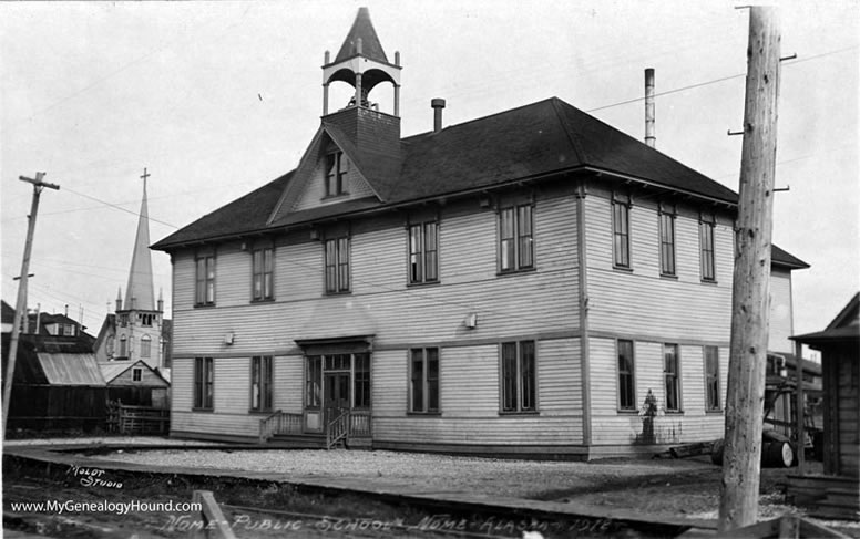 Nome, Alaska, Public School, 1912, historic photo
