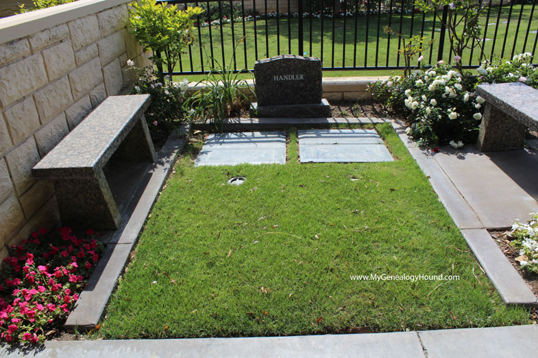 The graves of Ruth and Elliott Handler in Hillside Memorial Park Cemetery, Culver City, California.