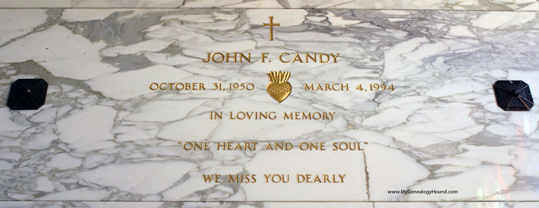 John Candy, grave, tomb or crypt, Holy Cross Cemetery, Culver City, California, photo