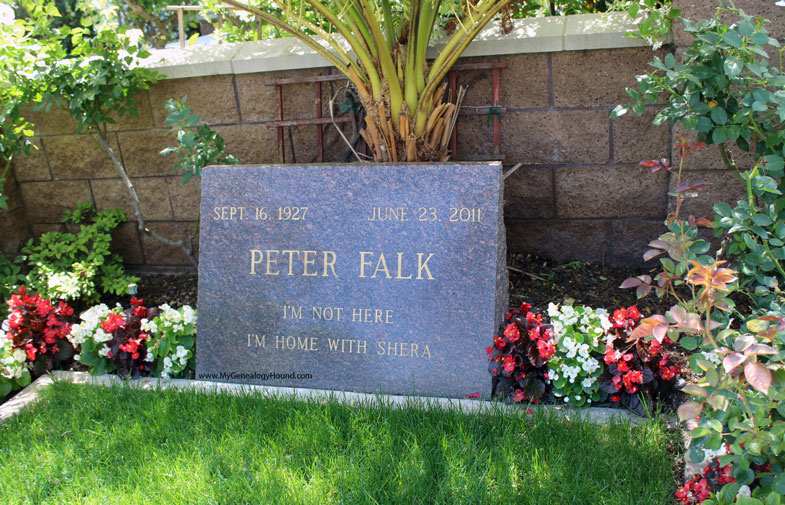 Peter Falk, Grave and Tombstone, Westwood Village Memorial Park Cemetery, Los Angeles, California, photo