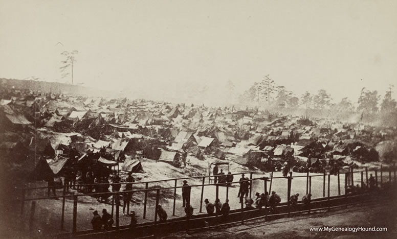 Andersonville, Georgia Confederate Prison, southeast view, historic photo