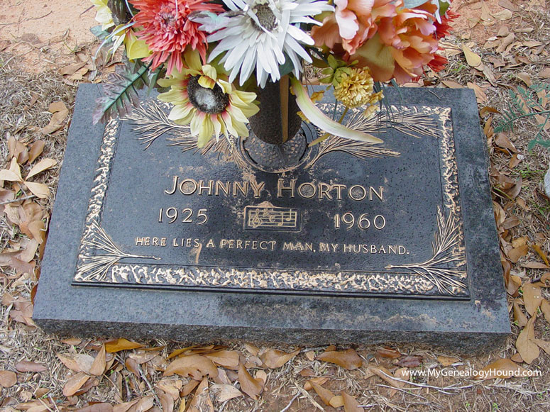 Haughton, Louisiana, Johnny Horton, Tombstone and Grave, photo