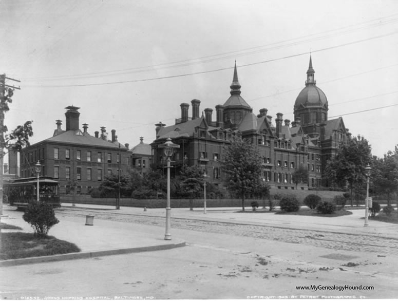 Baltimore, Maryland, John Hopkins Hospital, 1903, historic photo