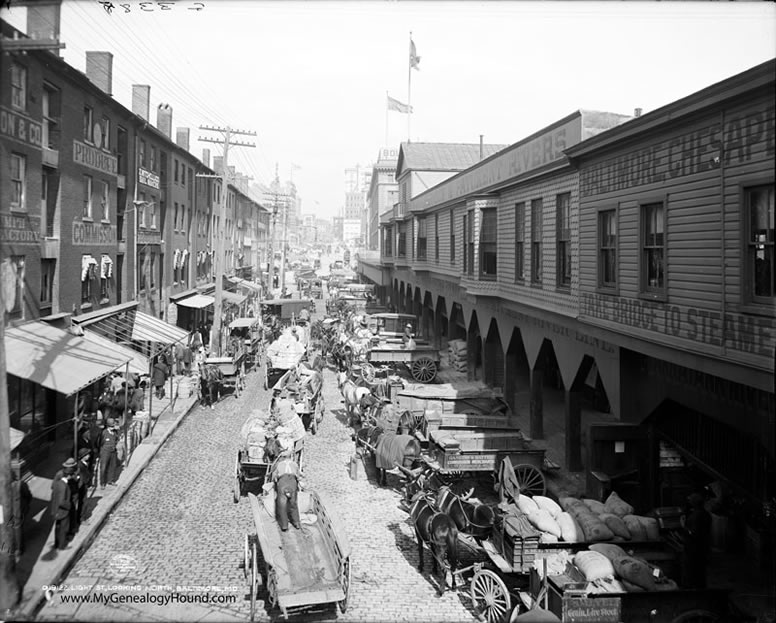 Baltimore, Maryland, Light Street Looking North, historic photo