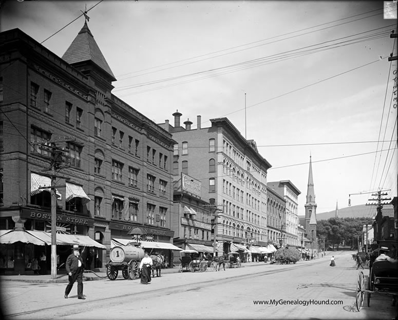 North Adams, Massachusetts, Main Street Looking East, 1905, historic photo