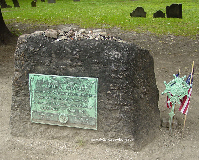 Samuel Adams, Grave and Tombstone, Old Granary Burying Ground, Boston, Massachusetts, photo