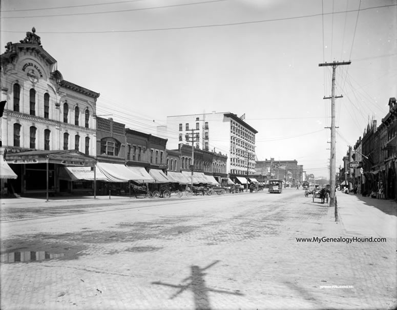 Lansing, Michigan, Washington Avenue, 1900-1905, historic photo