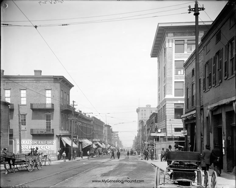 Vicksburg, Mississippi, Washington Street, 1910, historic photo, one