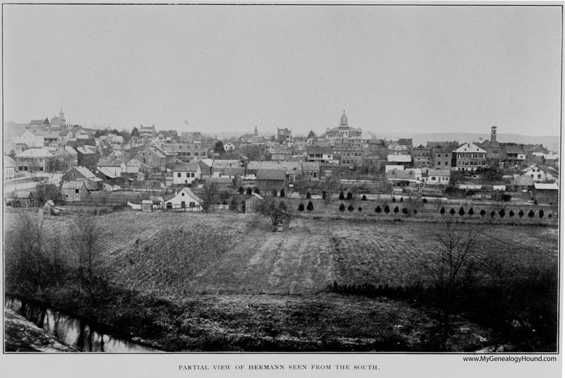 Hermann, Missouri, Partial view from the south, historic photo Hermann, Missouri, Partial view from the south, historic photo