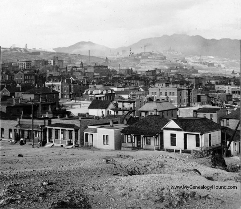 Butte, Montana, The Great Hill, 1906, historic photo
