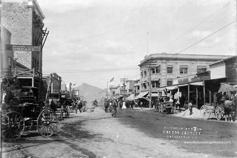 Goldfield, Nevada, Street Scene, 1907, historic photo