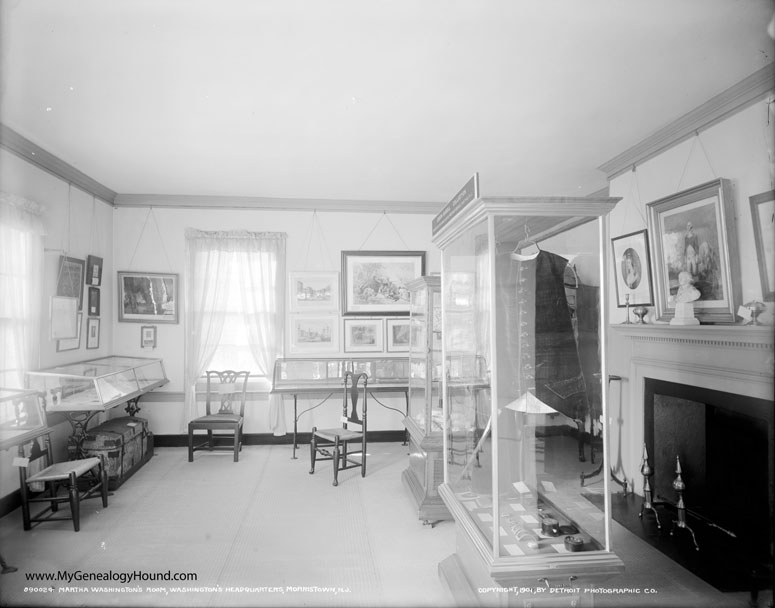 The room Martha Washington used during her stay at the Ford Mansion, Morristown, New Jersey as it appeared in 1901