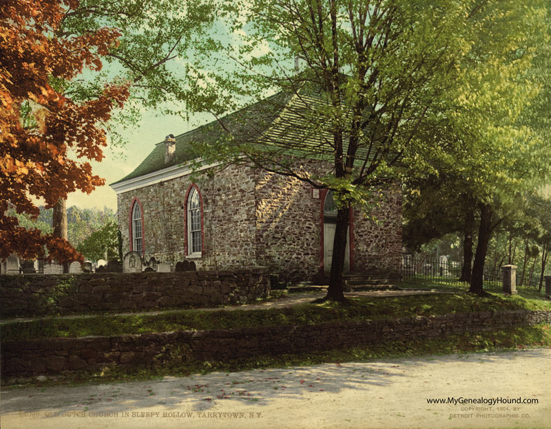 Sleepy Hollow, New York, Old Dutch Church and Burying Ground, 1904, historic photo