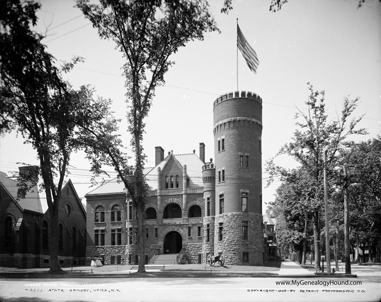 Utica, New York, State Armory Building, 1905, historic photo