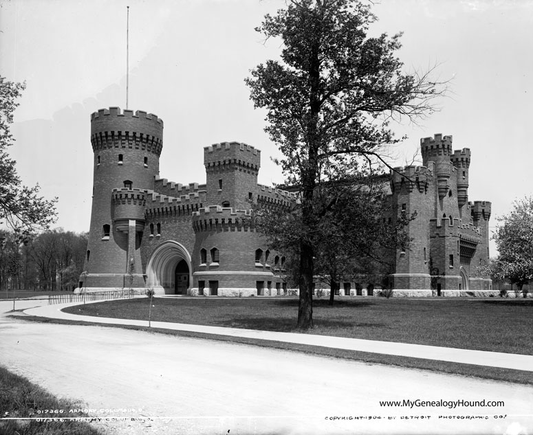 Columbus, Ohio, Armory Building, 1904, historic photo