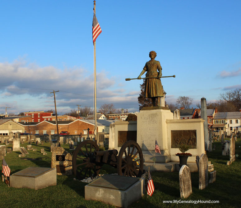 Molly Pitcher - Mary McCauley Monument and tombstone, Carlisle, Pennsylvania