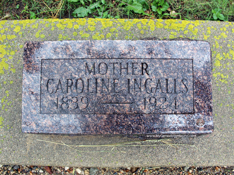 Caroline "Ma" Ingalls, tombstone and grave, Little House on the Prairie, De Smet, South Dakota