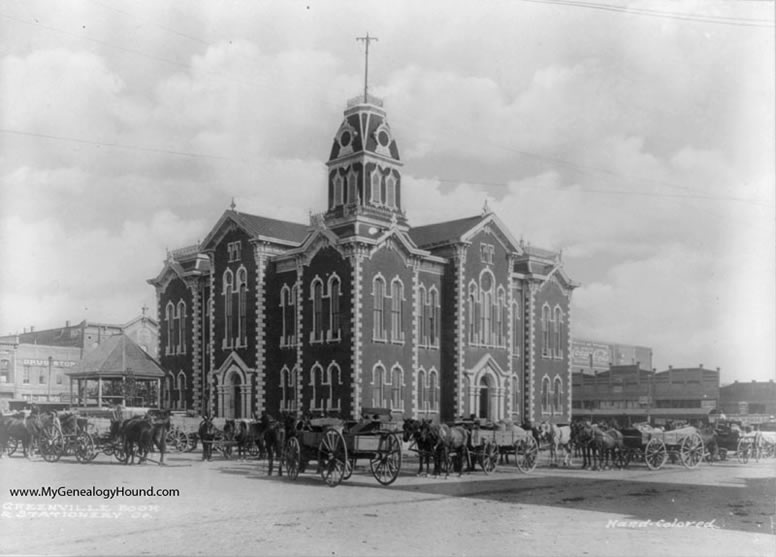 Gainesville, Texas, Cooke County Courthouse, 1890-1900, historic photo