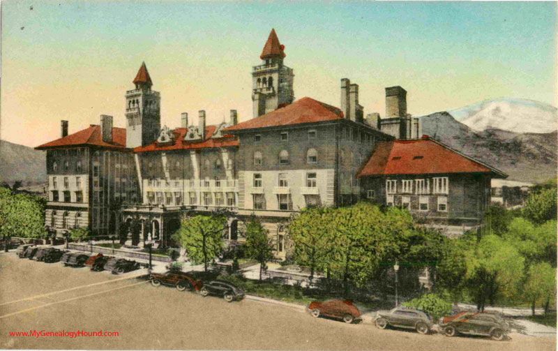 Colorado Springs, Colorado, Antlers Hotel, Pike's Peak Avenue, 1908