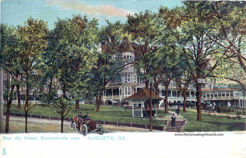 Summerville, Georgia, Bon Air Hotel, vintage postcard photo