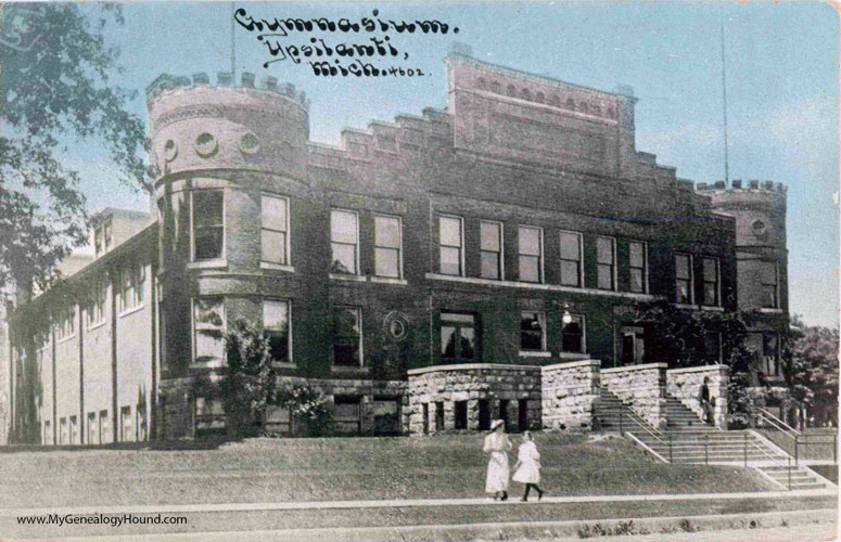 Ypsilanti, Michigan, Gymnasium, vintage postcard photo