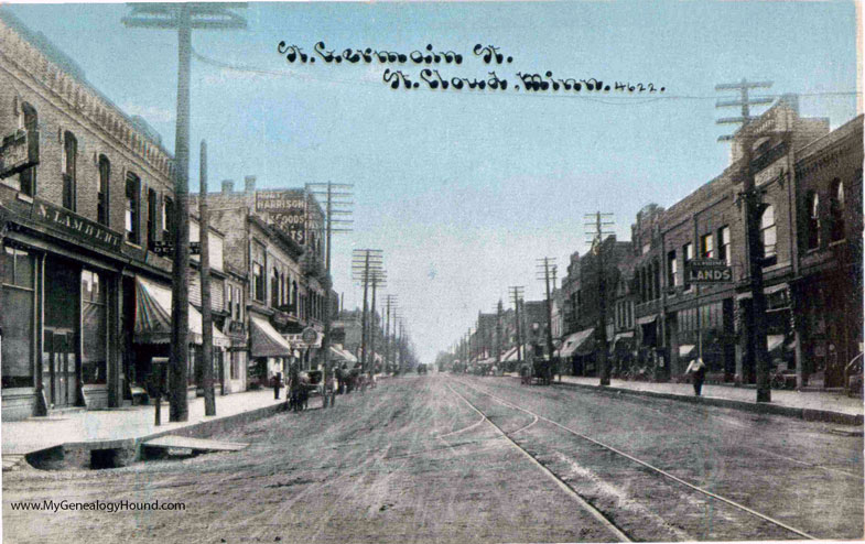 St. Cloud, Minnesota, St. Germain Street, vintage postcard photo