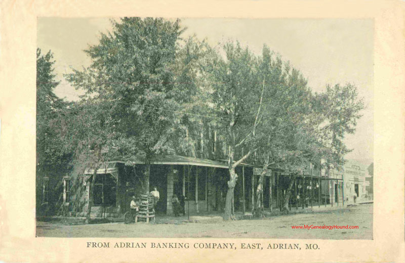 Adrian, Missouri From Adrian Banking Company, East vintage postcard