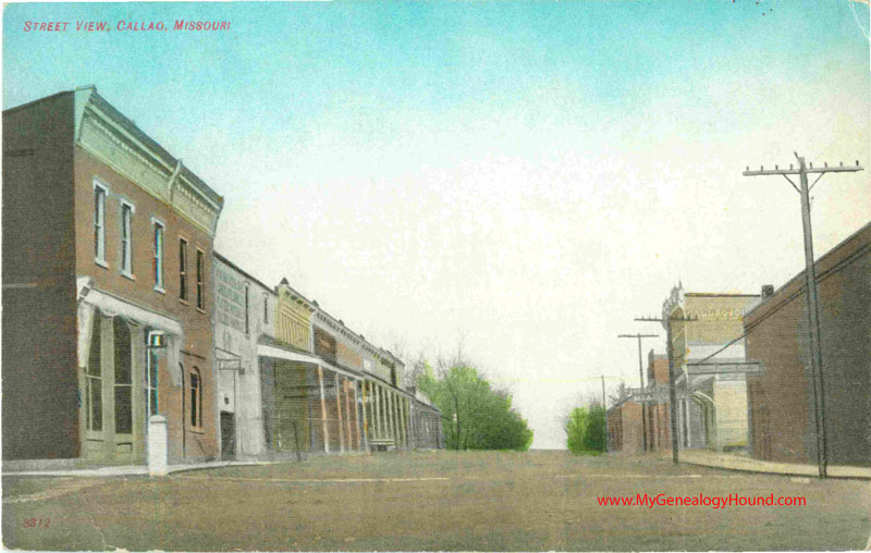 Callao, Missouri Street View vintage postcard historic photo Callao, Missouri Street View, vintage postcard, historic view photo