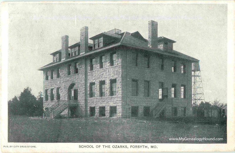 Forsyth, Missouri, School of The Ozarks vintage postcard, historic photo, College of the Ozarks