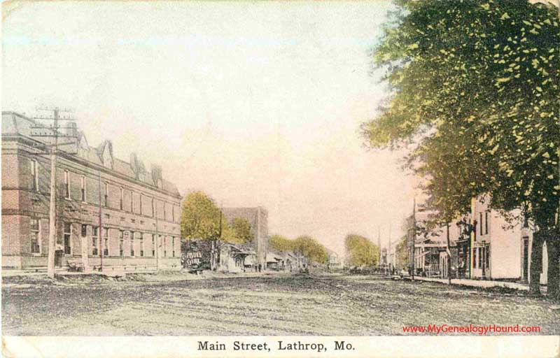 Lathrop, Missouri Main Street Vintage Postcard photo