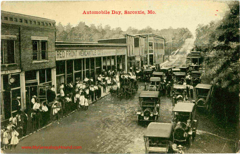 Sarcoxie, Missouri, Automobile Day, Red Front Mercantile Co., vintage