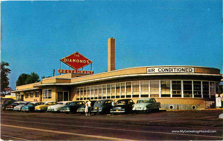Villa Ridge, Missouri, Diamonds Restaurant, Route 66, vintage postcard, photo, view two