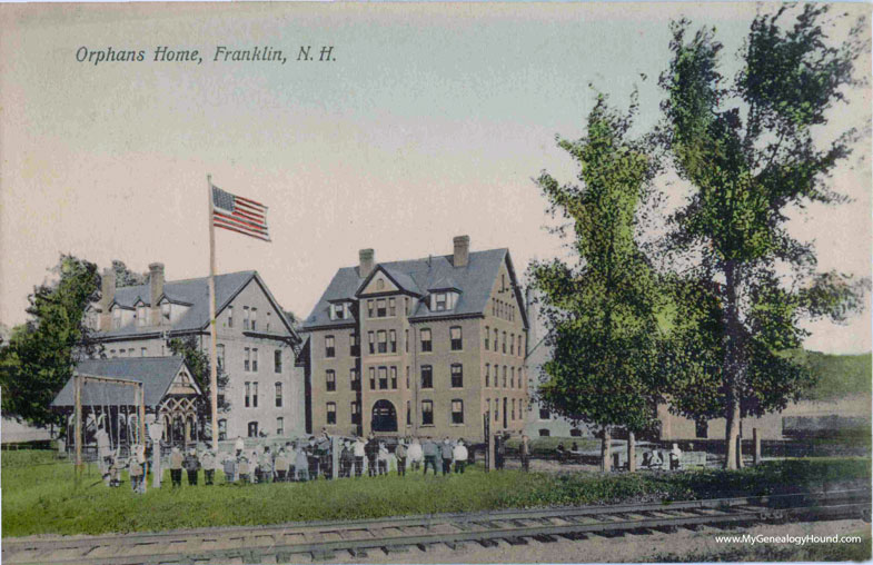 Franklin, New Hampshire, Orphans Home, vintage postcard, photo