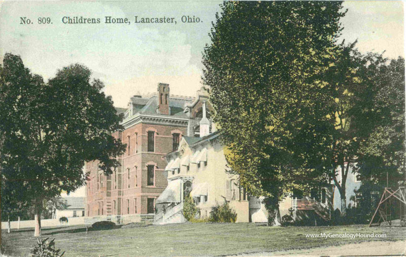 Lancaster, Ohio, Children's Home, vintage postcard, historic photo