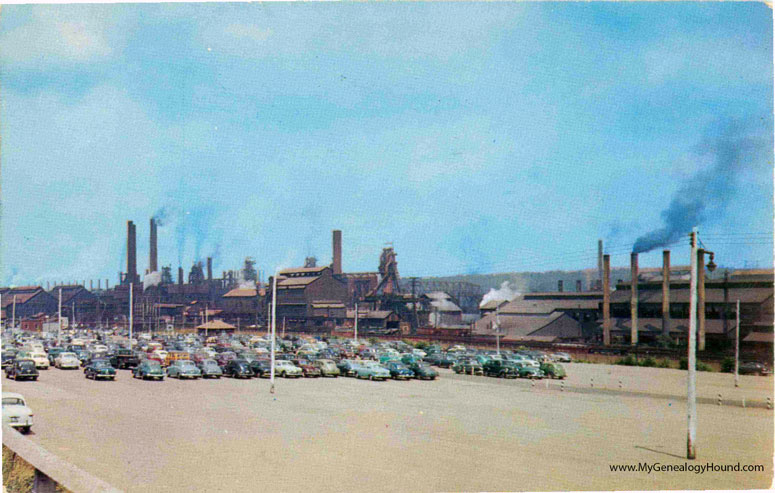 Youngstown, Ohio, U. S. Steel Mills, vintage postcard photo