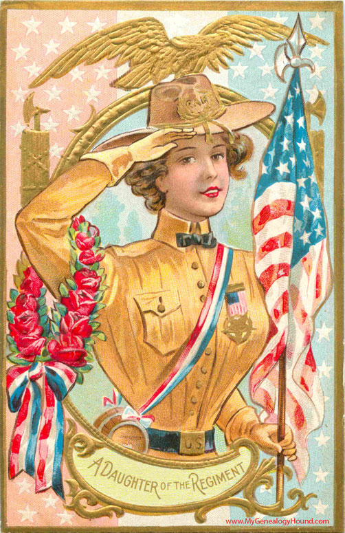 A Daughter of the Regiment - GAR - Memorial or Decoration Day vintage postcard