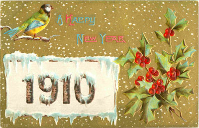 New Years Day Vintage 1910 Postcard 039