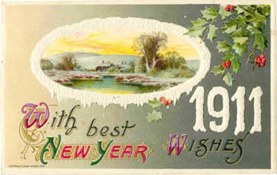 New Years Day Vintage 1911 Postcard 040