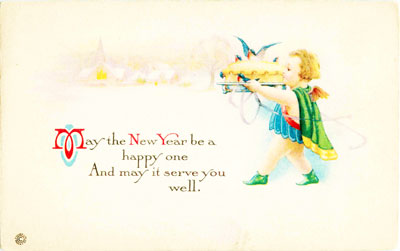 New Years Day Vintage Postcard 042