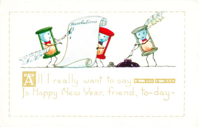 New Years Day Vintage Postcard 043
